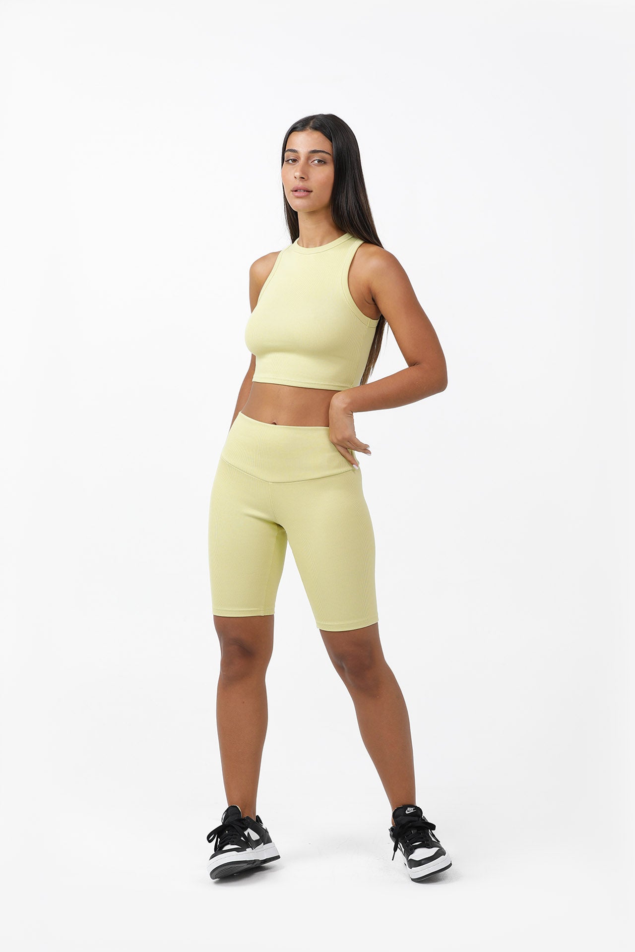 Organic Cotton & Bamboo Ribbed Bikers Short