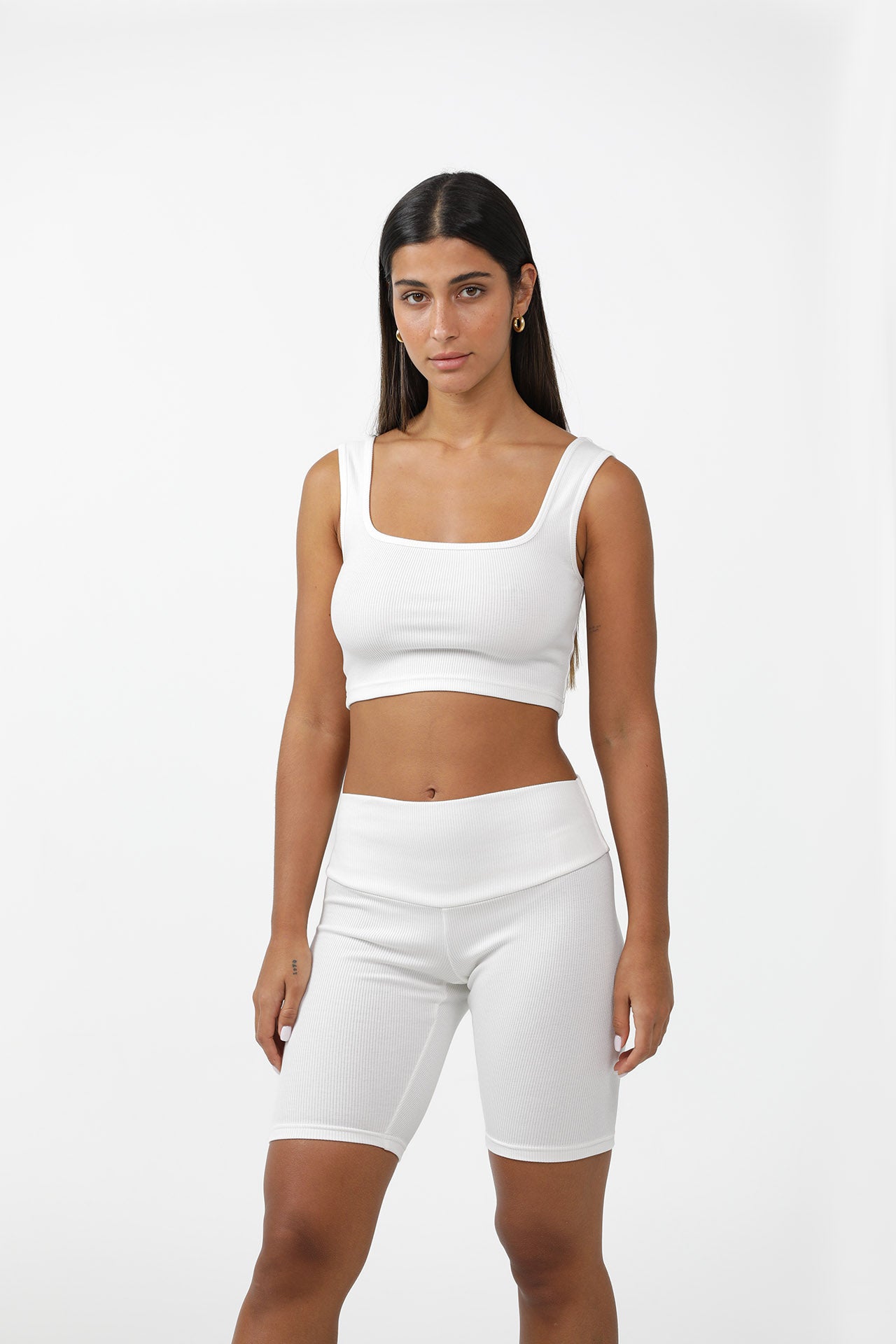 Organic Cotton & Bamboo Ribbed Bikers Short