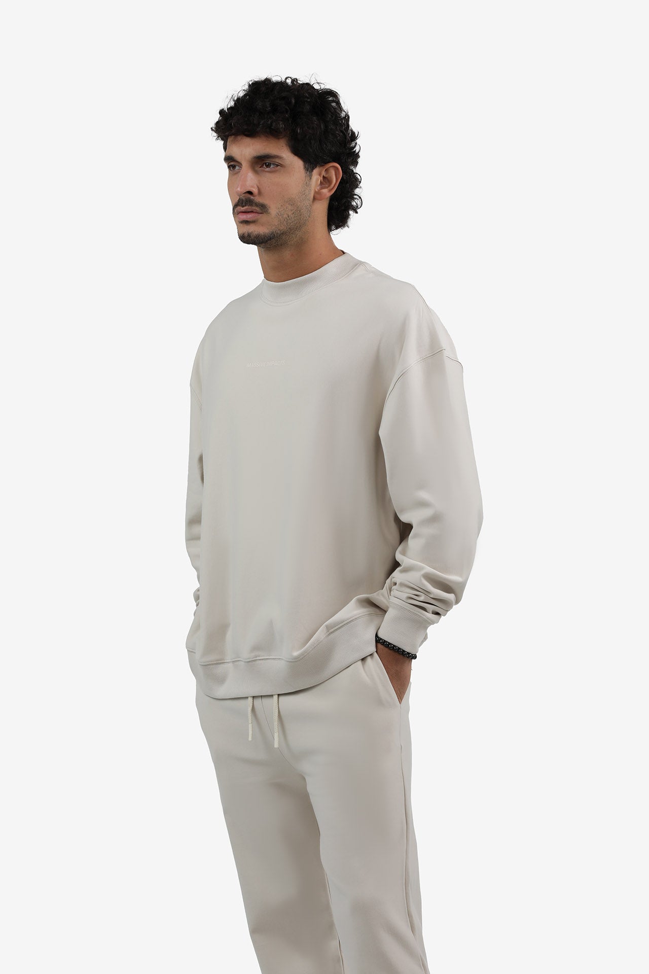 S2J029MI High Neck Oversized Sweatshirt