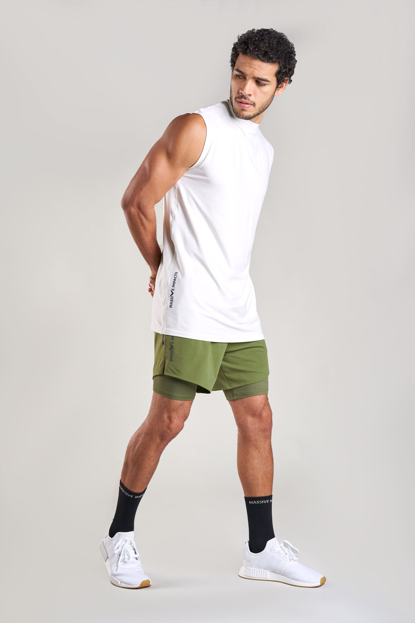 J011MI Recycled Nylon 2in1 Sporty Shorts