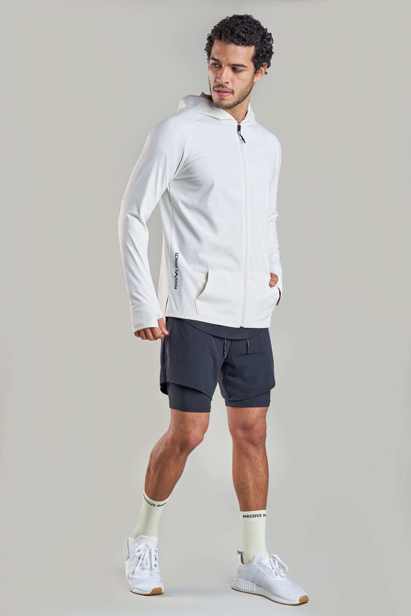 J015MI Recycled Nylon Runner Zip Hoodie