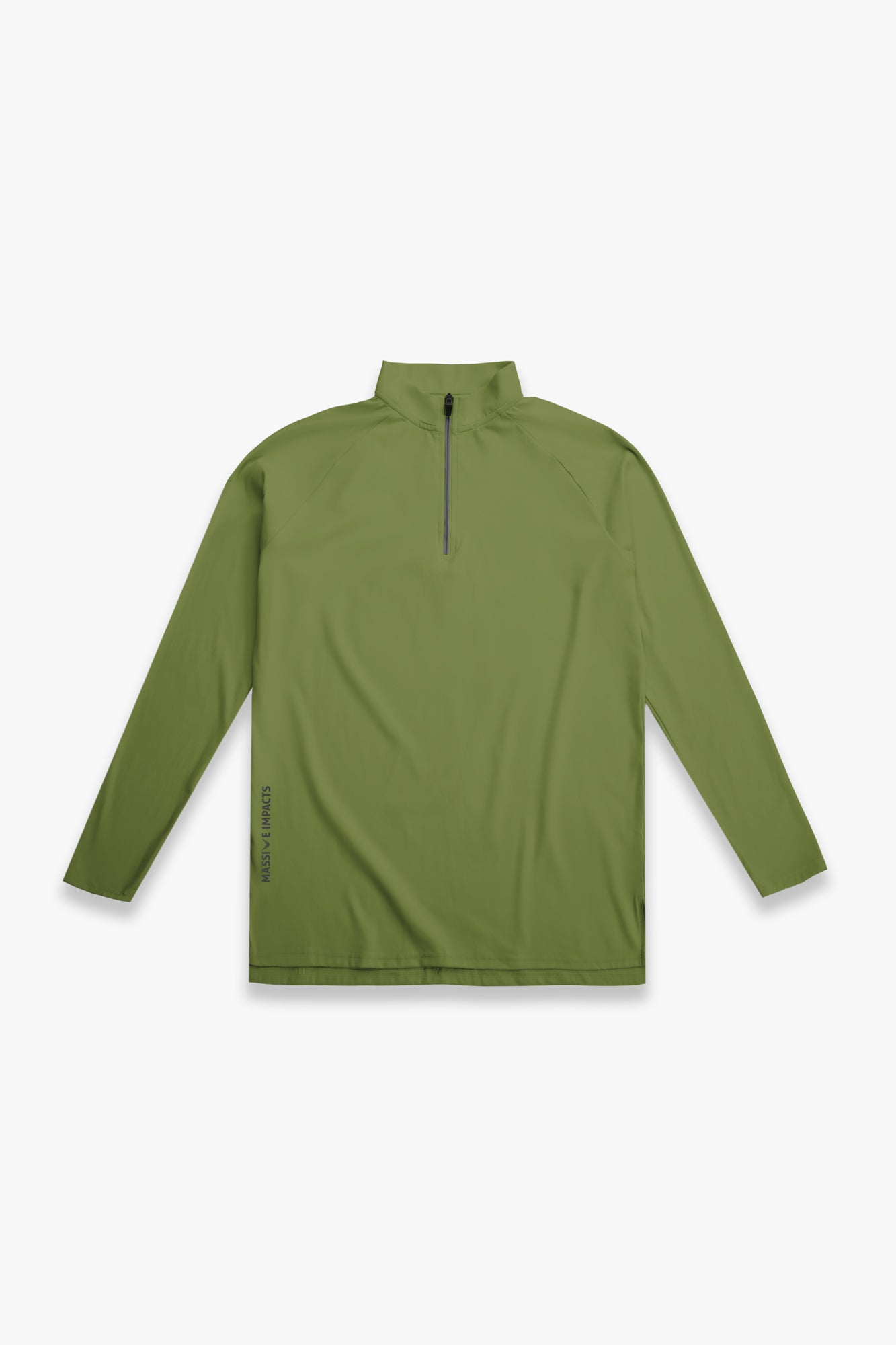 J003MI Zip-Neck Long-Fit Sleeve Top