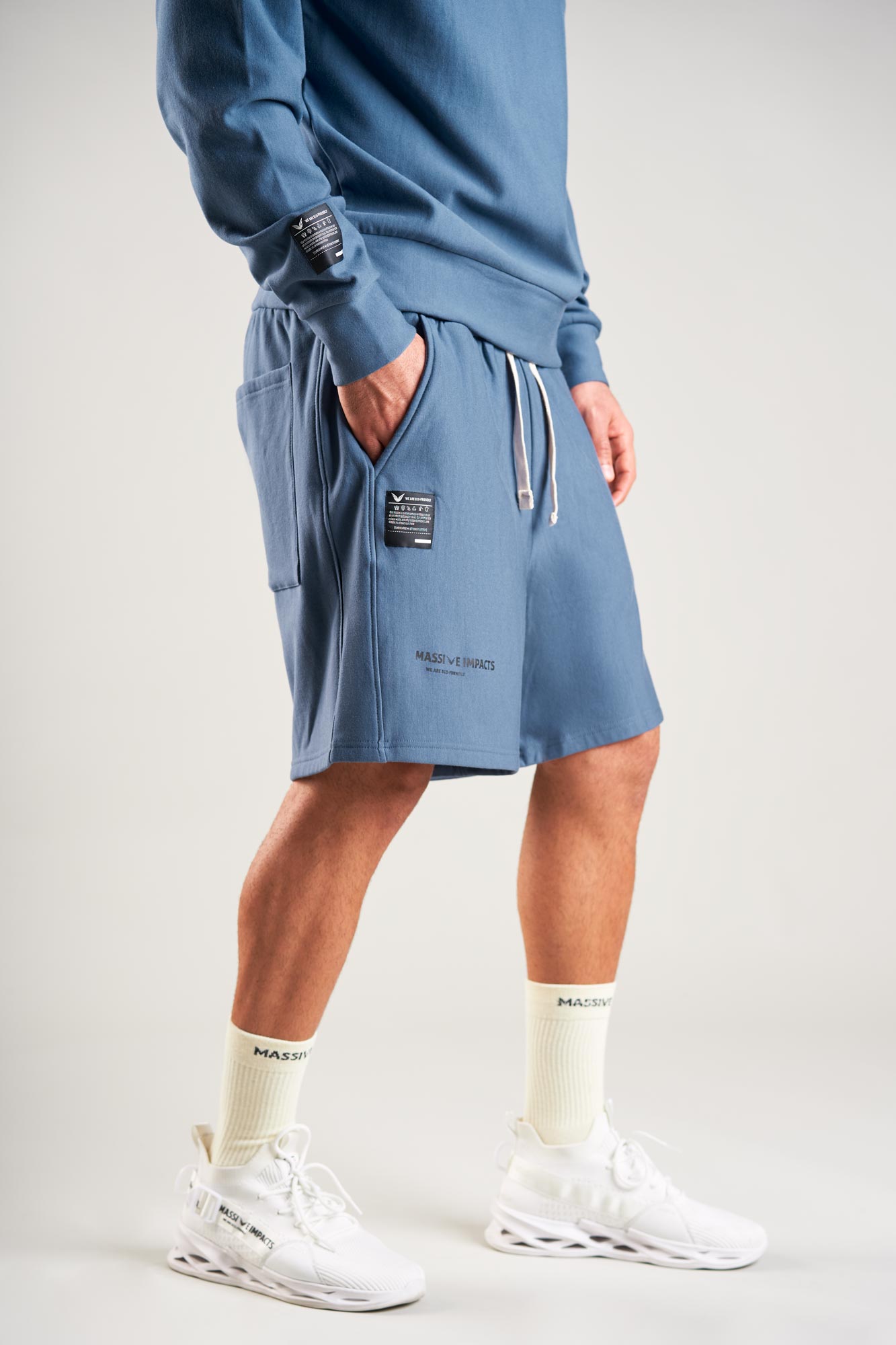 J010MI Organic Cotton & Bamboo Drawstring Shorts