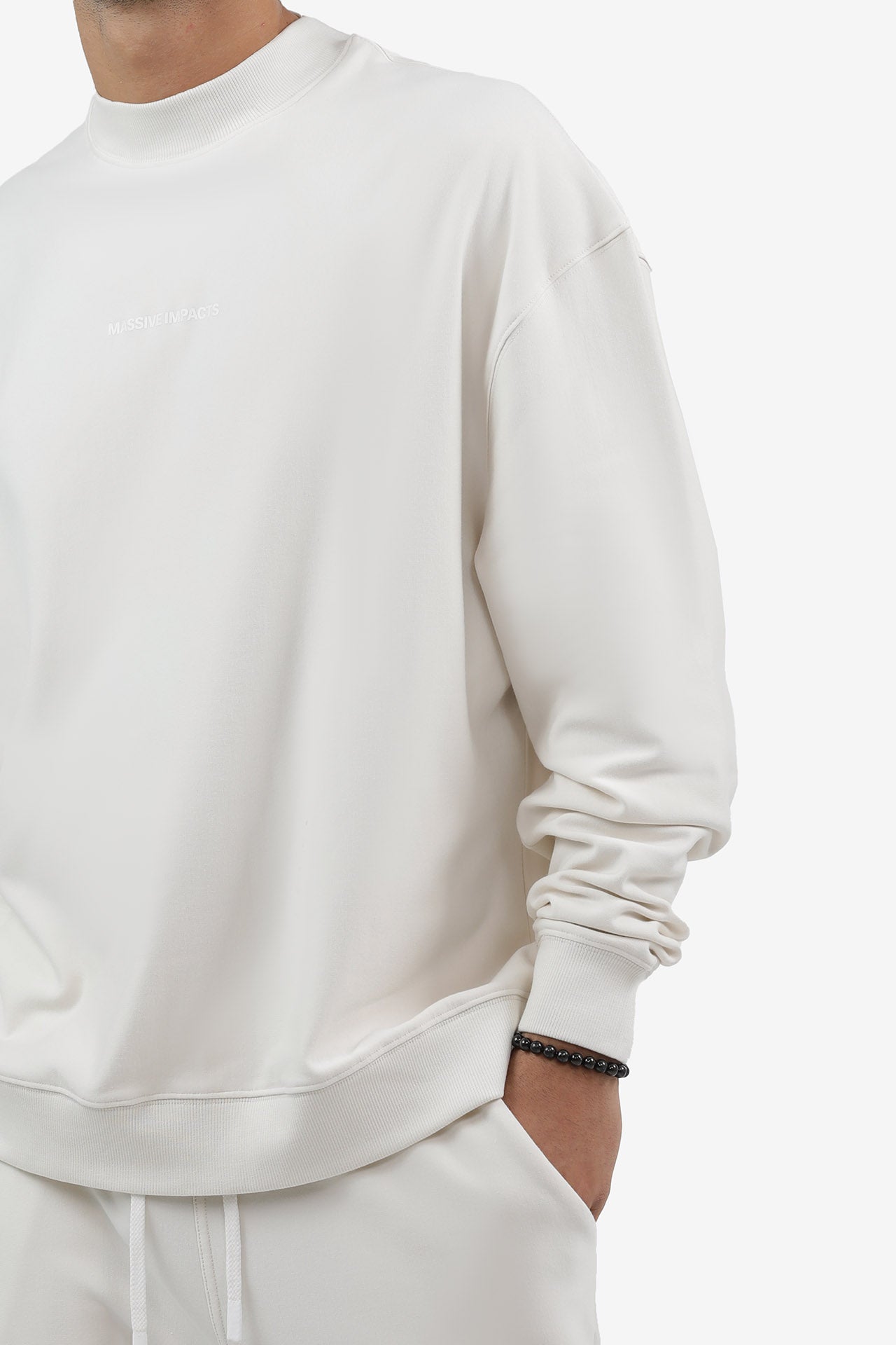 S2J029MI High Neck Oversized Sweatshirt