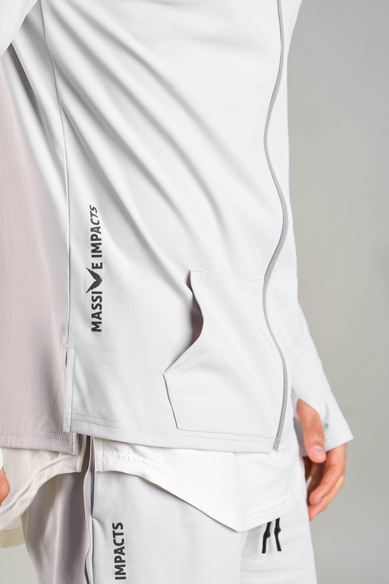 J015MI Recycled Nylon Runner Zip Hoodie