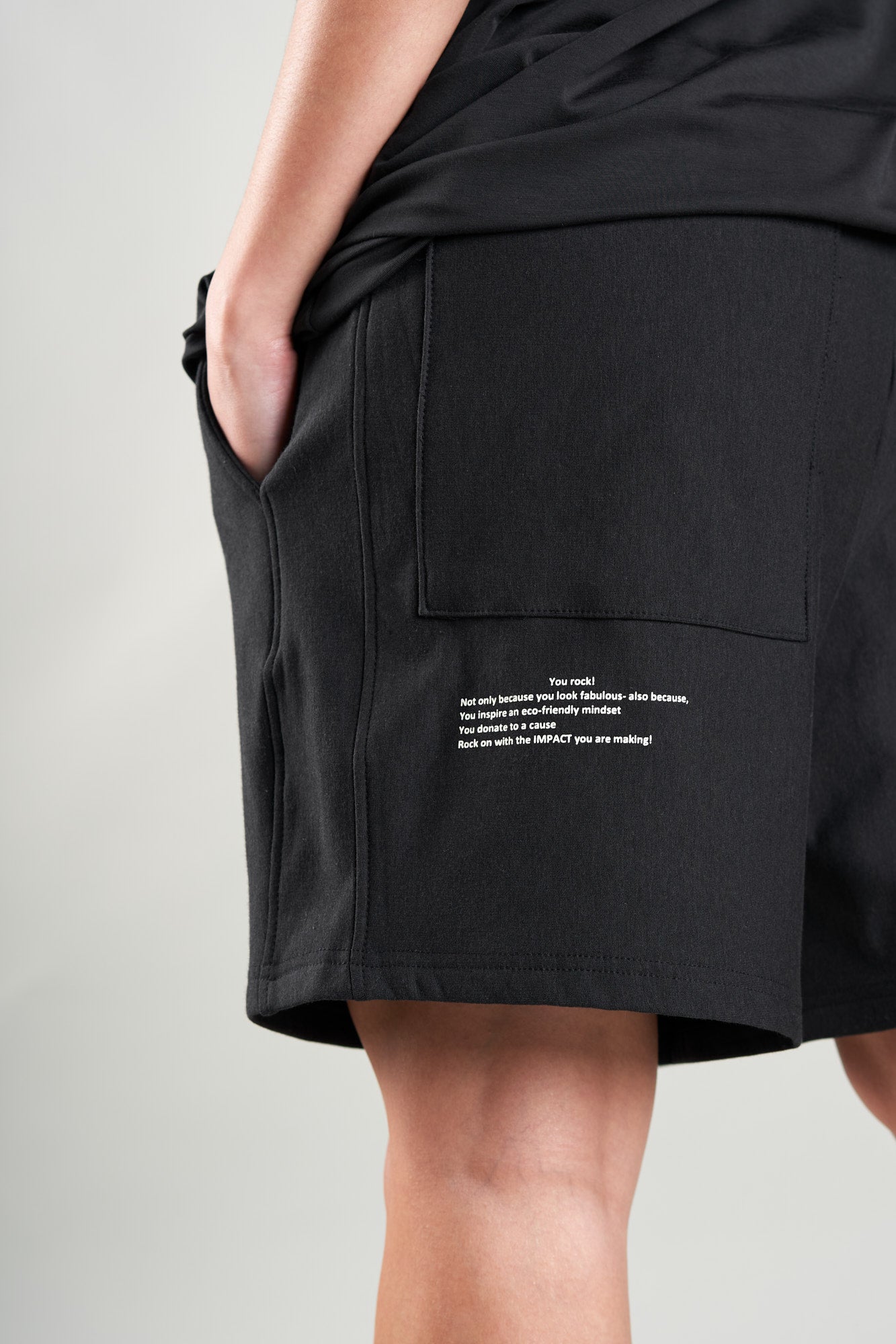 J010MI Organic Cotton & Bamboo Drawstring Shorts
