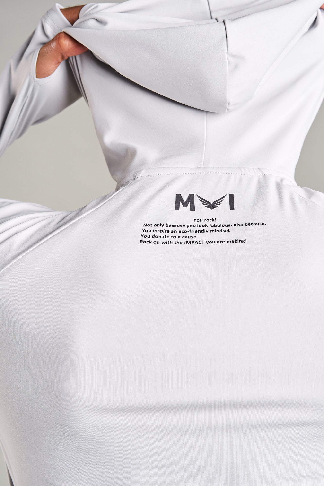 J015MI Recycled Nylon Runner Zip Hoodie
