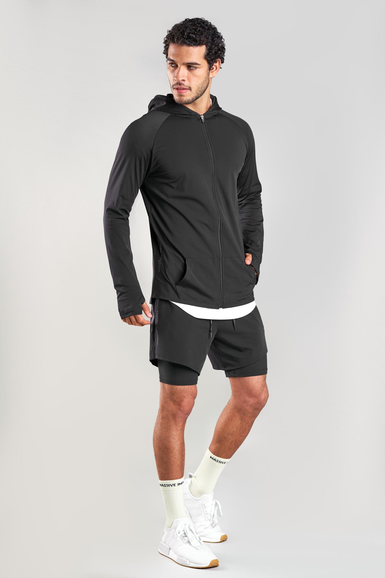 J015MI Recycled Nylon Runner Zip Hoodie