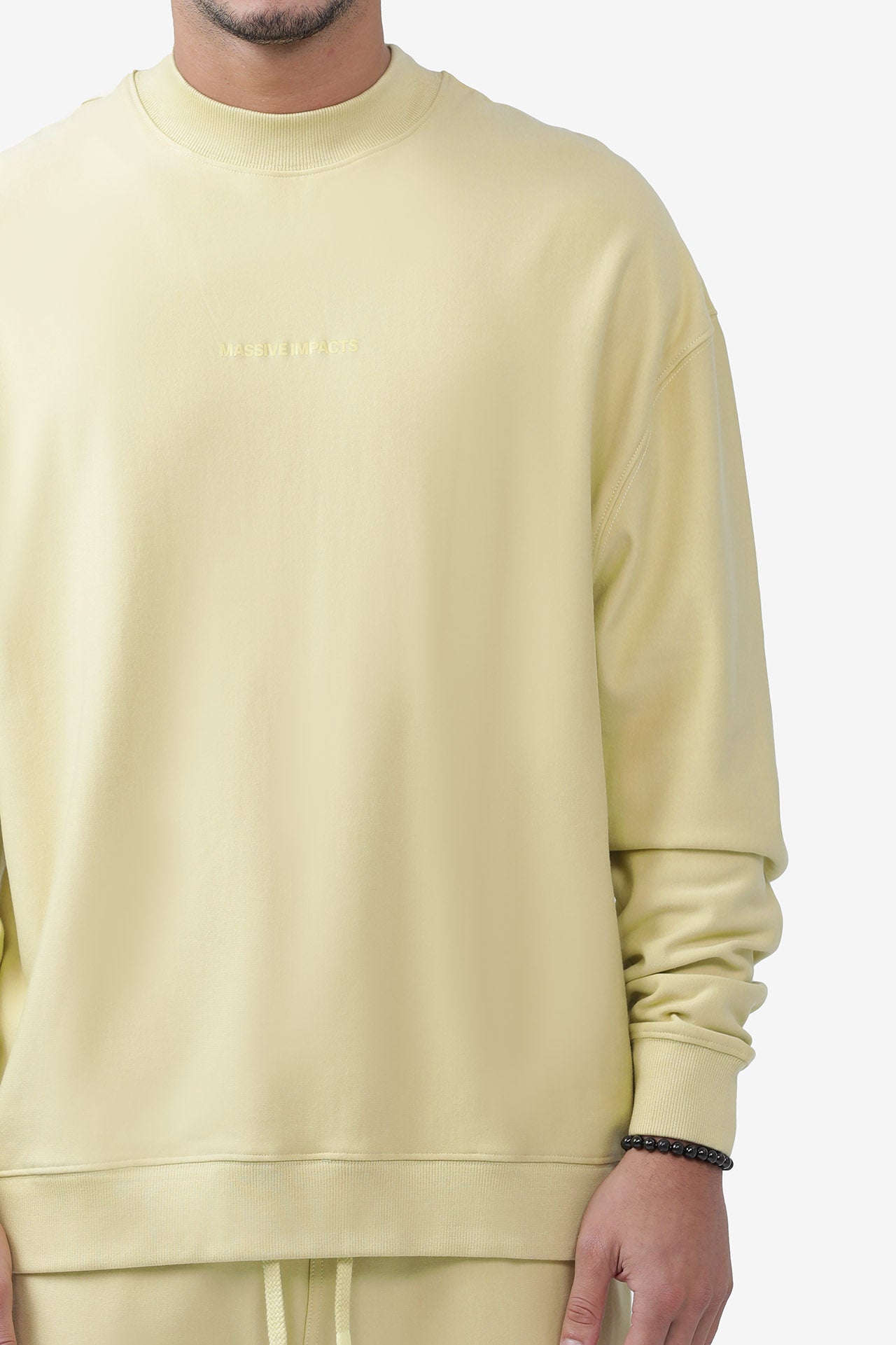S2J029MI High Neck Oversized Sweatshirt